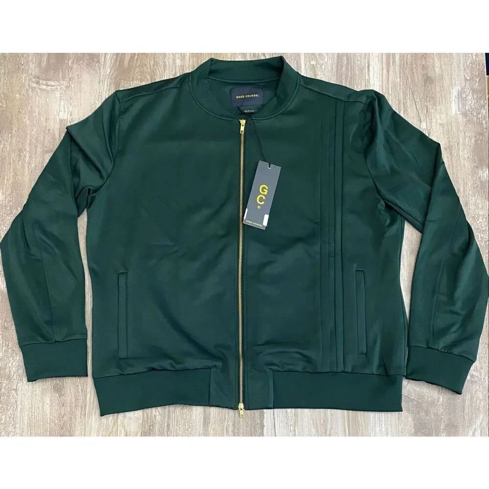 Good Counsel Pippen Track Jacket Hunter Green Full Zip Men’s Sz 2XL NWT